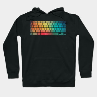 Rainbow color pattern keyboard Hoodie